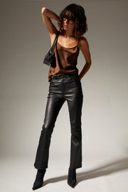 SPRWMN 5 POCKET ANKLE FLARE - BLACK