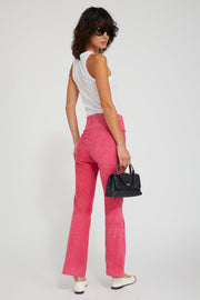 SPRWMN ANKLE FLARE SUEDE- HOT PINK