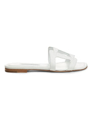 MANOLO BLAHNIK GRELLANU FLAT - WHITE