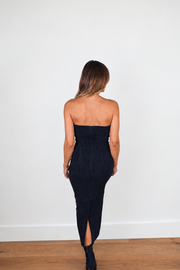 SPRWMN SUEDE TUBE DRESS - MARINE