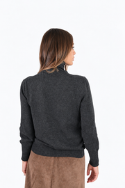DF CASHMERE TURTLENECK - ANTHRACITE
