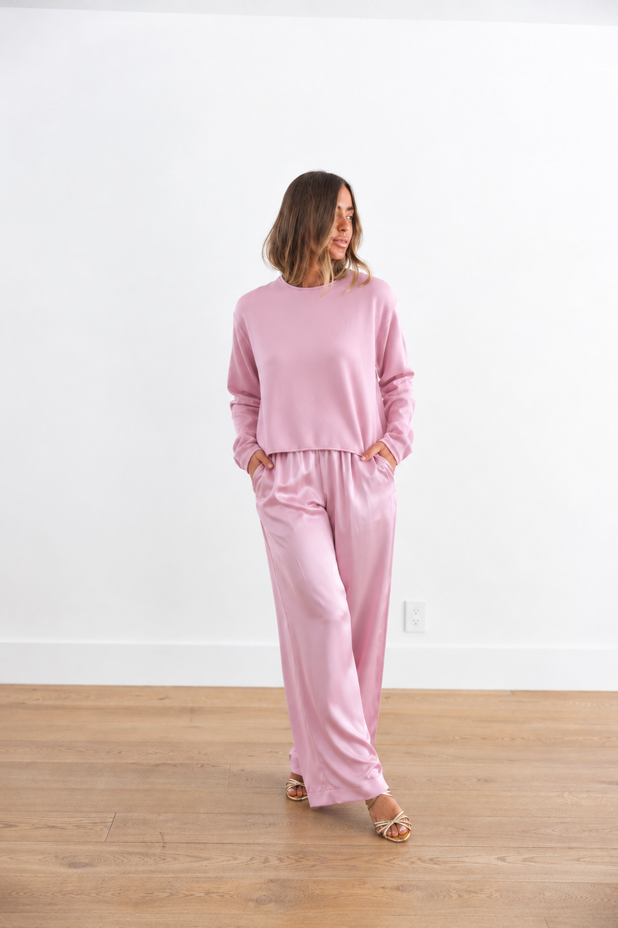 SABLYN LEXI LOW RISE RELAXED PULL ON PANT - SOFT PINK