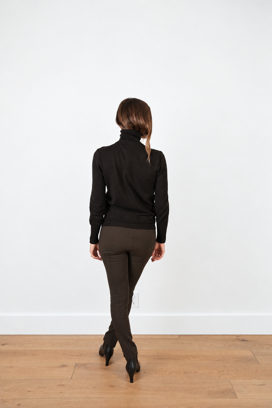 DF CASHMERE TURTLENECK - BROWN