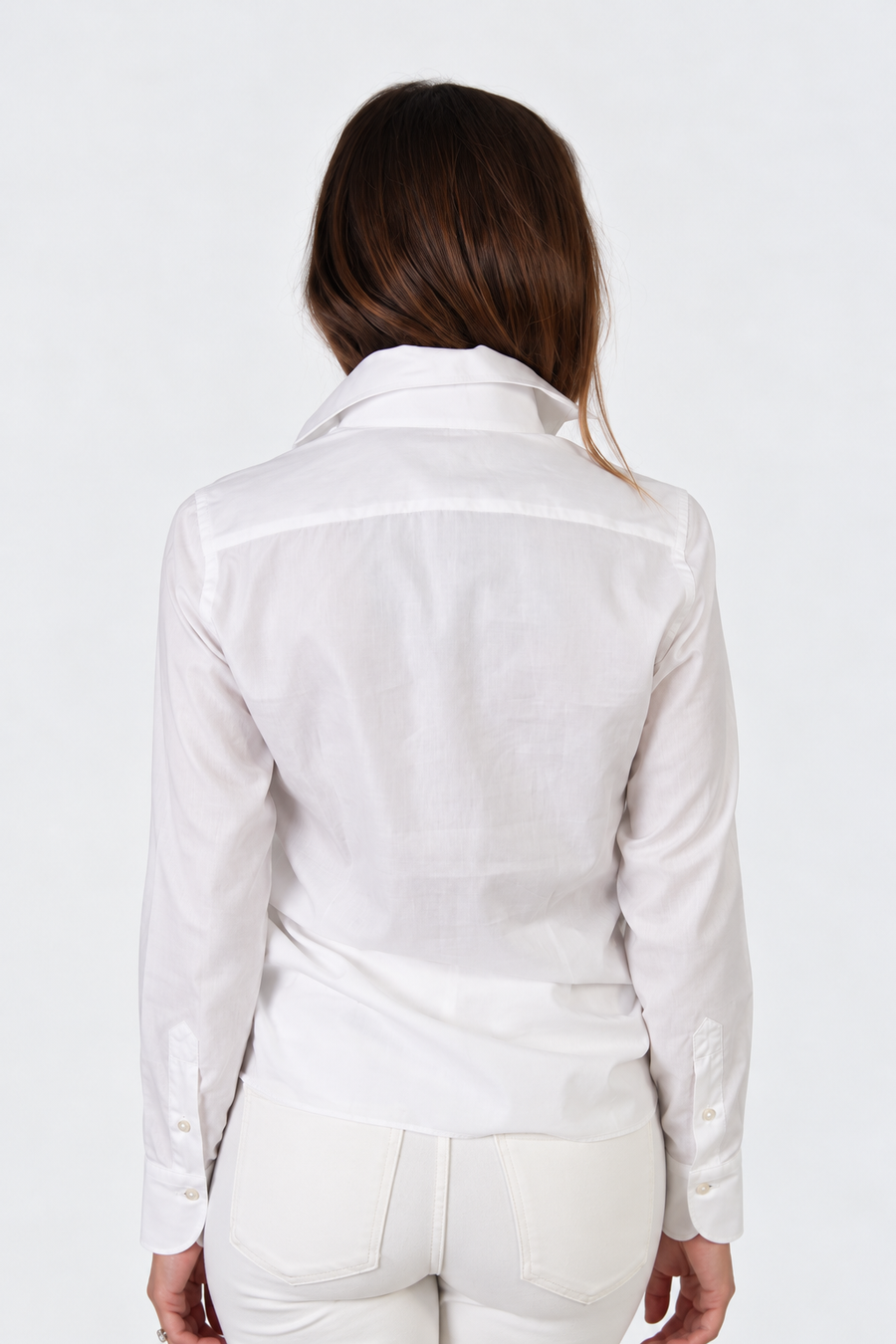 DF ITALIAN MADE LITTLE DIAMOND PATTERN SHIRT - WHITE