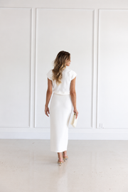PETER COHEN SARONG SKIRT - WHITE