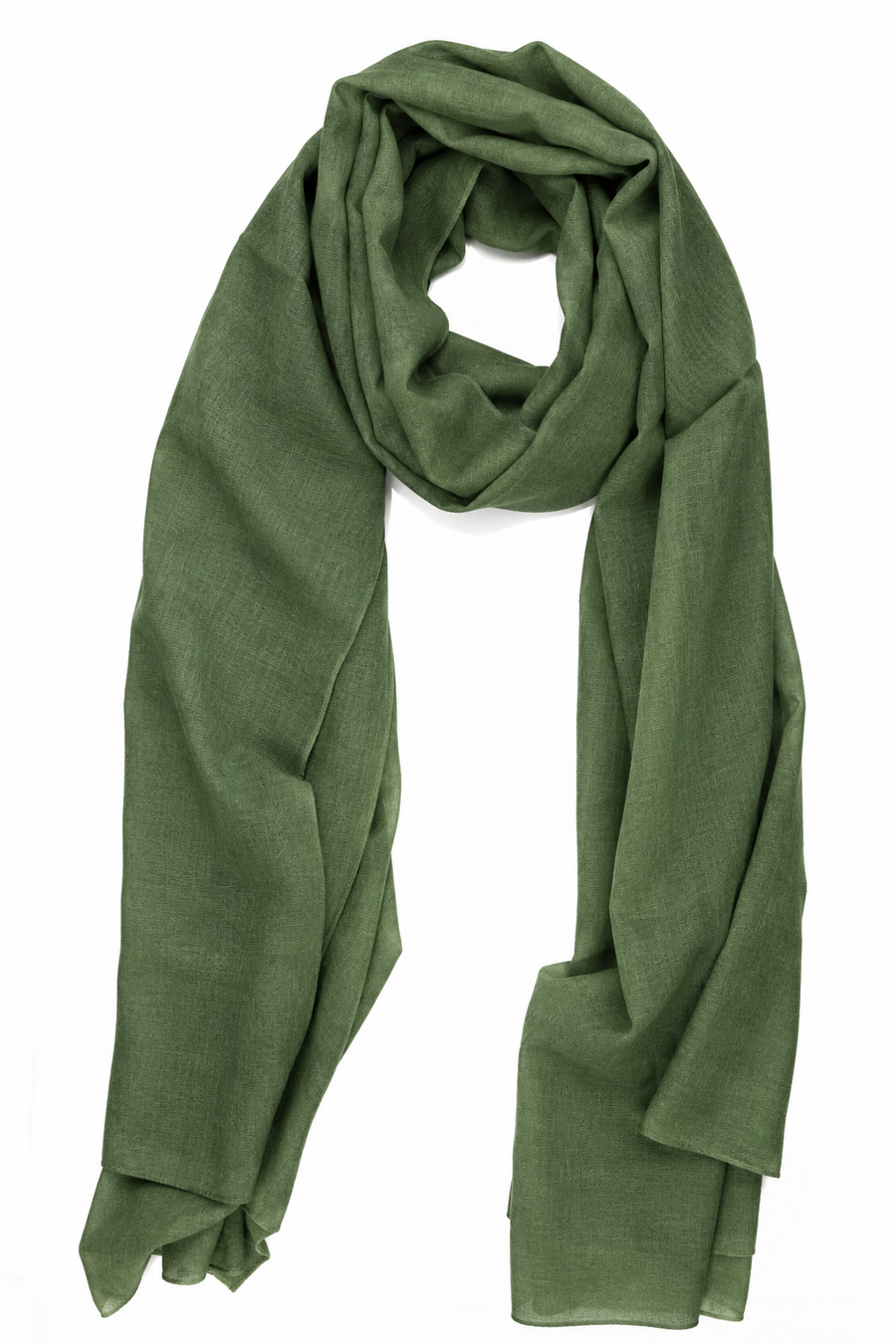 DF SHEER SUPERFINE CASHMERE SCARF - FERN
