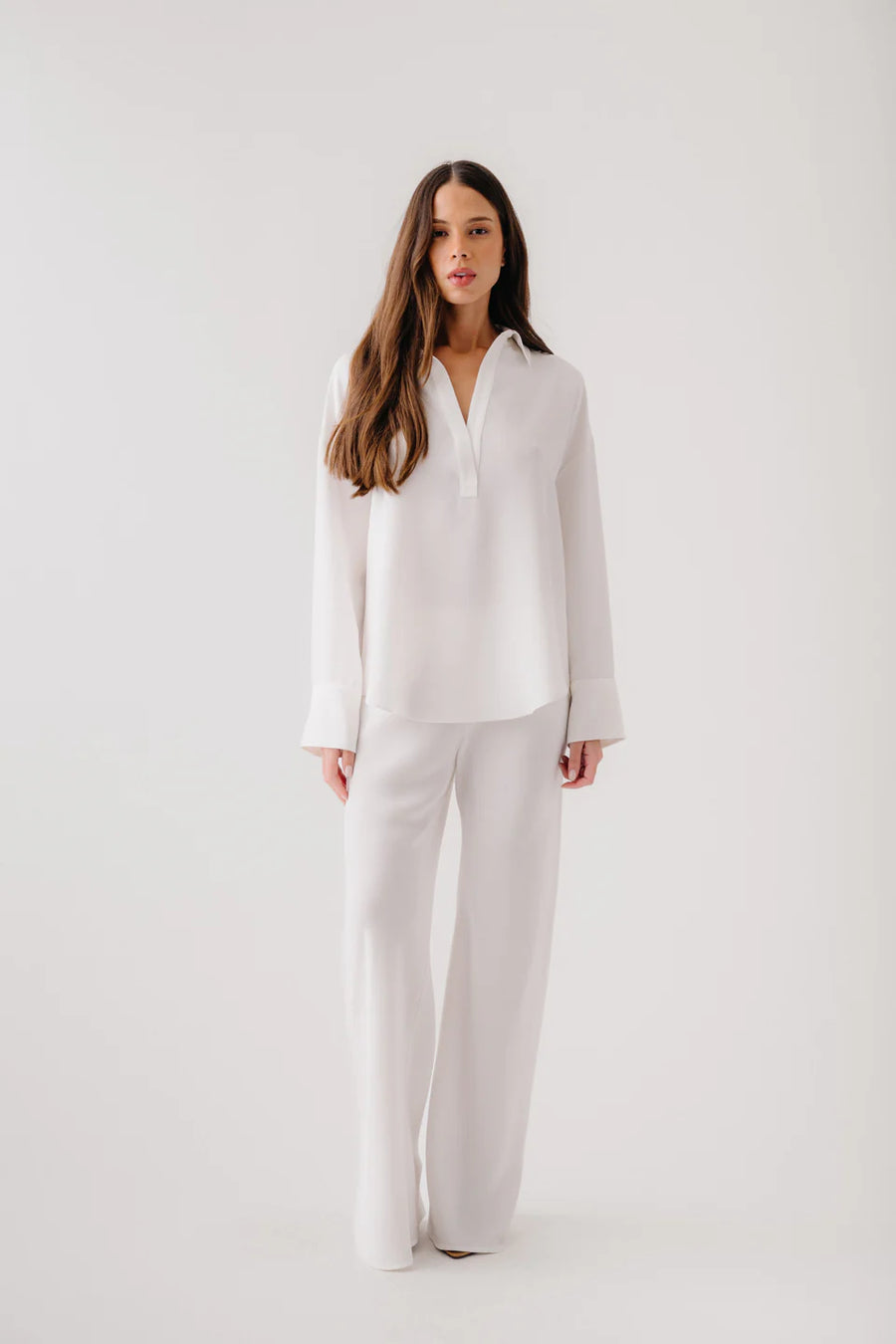 SABLYN NAOMI BIAS CUT PULL ON PANT - WHITE