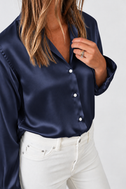 DF ITALIAN MADE SILK SHIRT - DARK NAVY