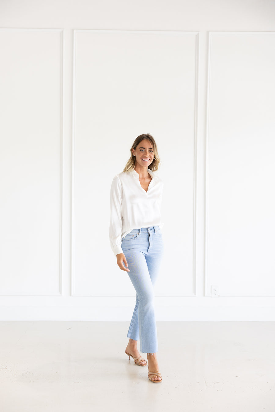 DF ITALIAN MADE SILK SHIRT JAVIER - WHITE