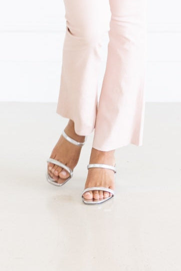 Aquazzura Riviera Chain Sandal 50 in Silver