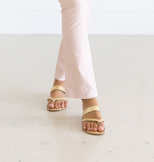 Manolo Blahnik Susa Sandal in Gold