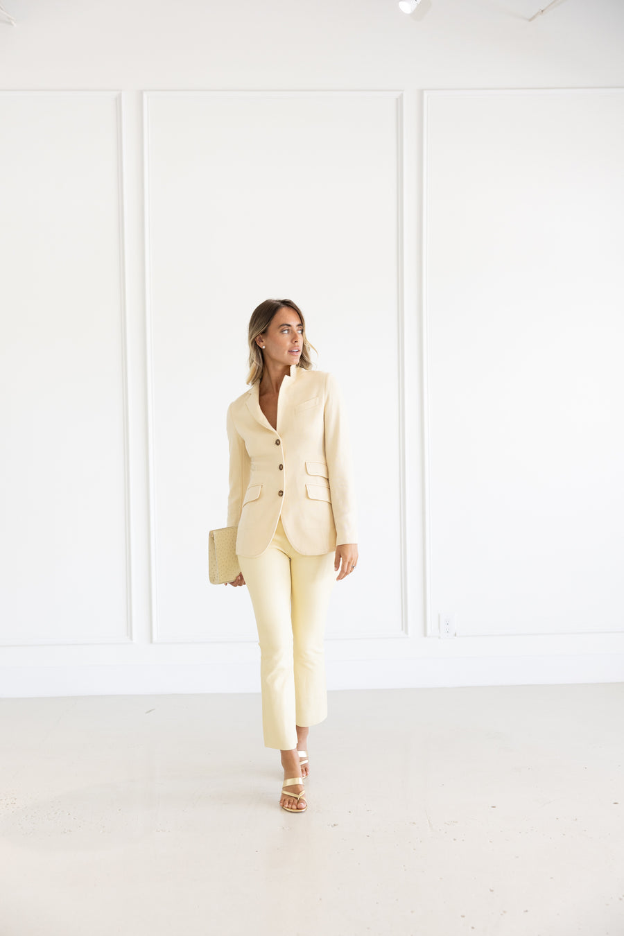DF CASHMERE RIDING JACKET - BUTTER YELLOW