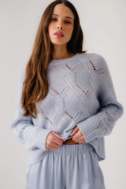 SABLYN GIA SLOUCHY CREWNECK SWEATER - WHISPER