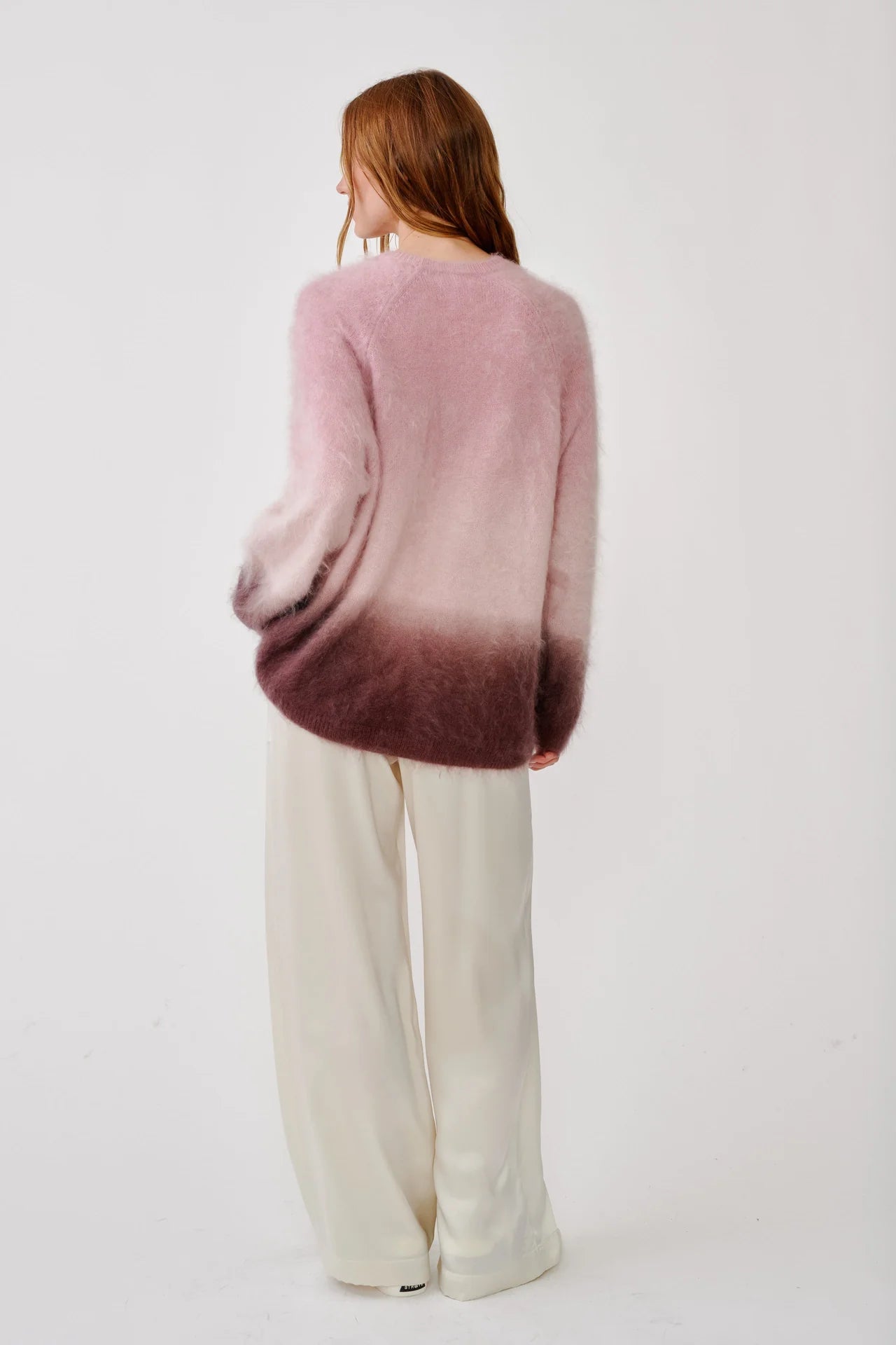 SABLYN JUNE RELAXED RAGLAN OMBRE CREWNECK - SOFT PINK