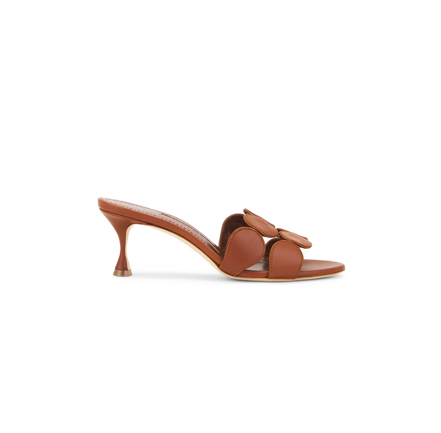 Manolo Blahnik Haribalmu in Medium Brown