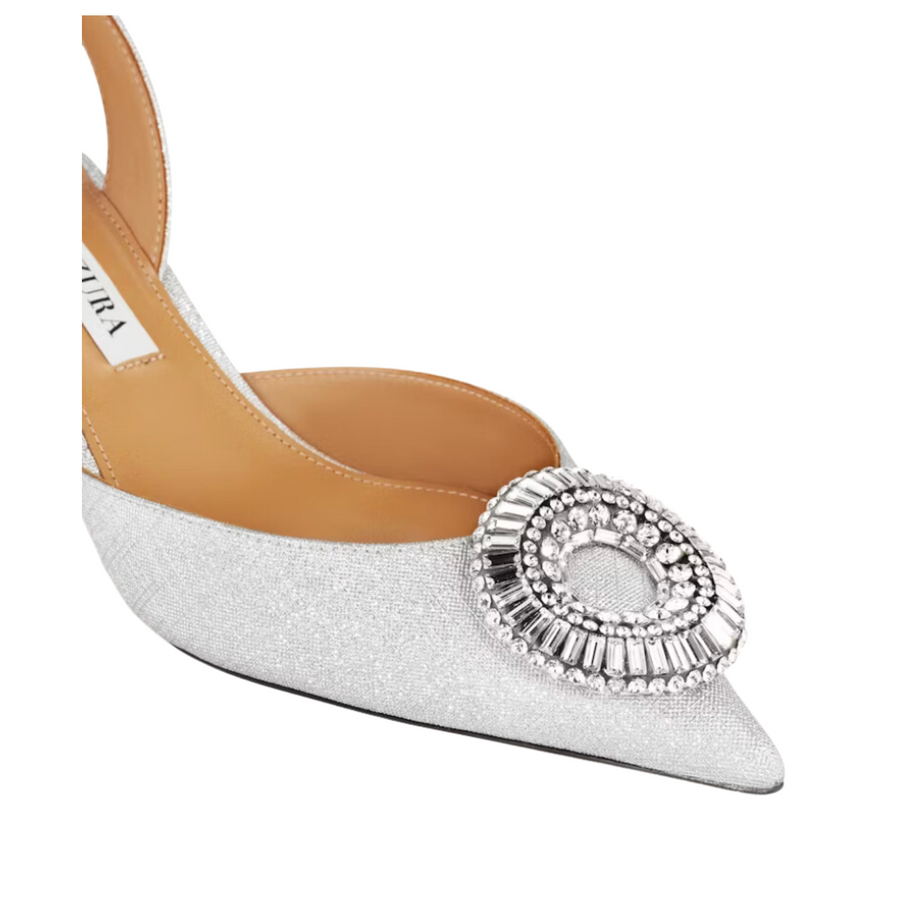 Aquazzura Crystal Hoop Slingback