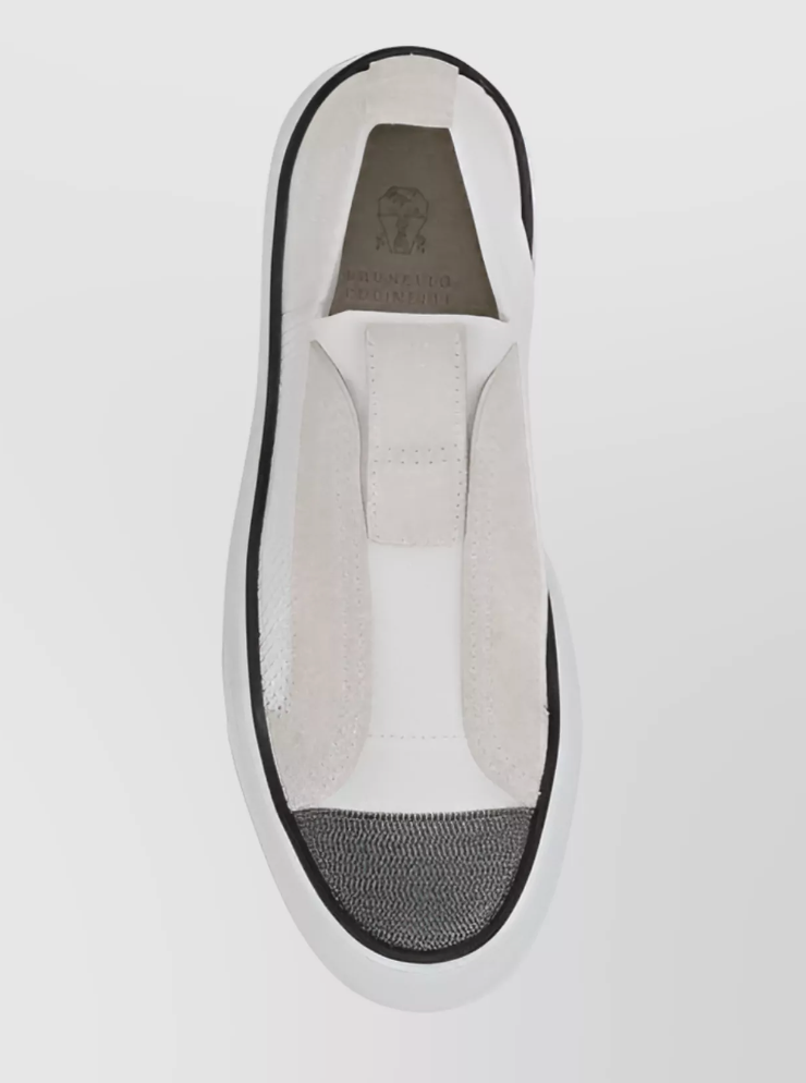 Brunello Cucinelli White Slip On Sneakers