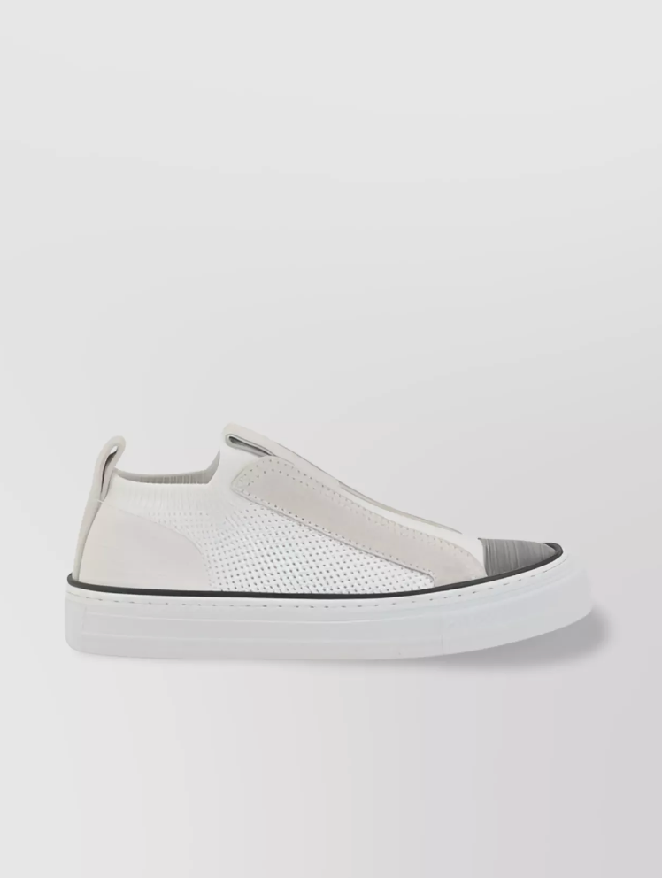 Brunello Cucinelli White Slip On Sneakers