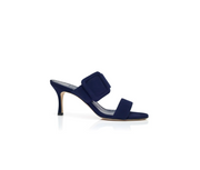 Manolo Blahnik Gable Mule in Navy