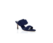 Manolo Blahnik Gable Mule in Navy