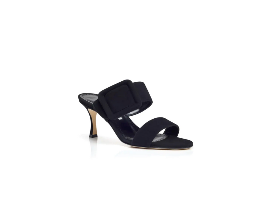 Manolo Blanik Gable Mule in Black