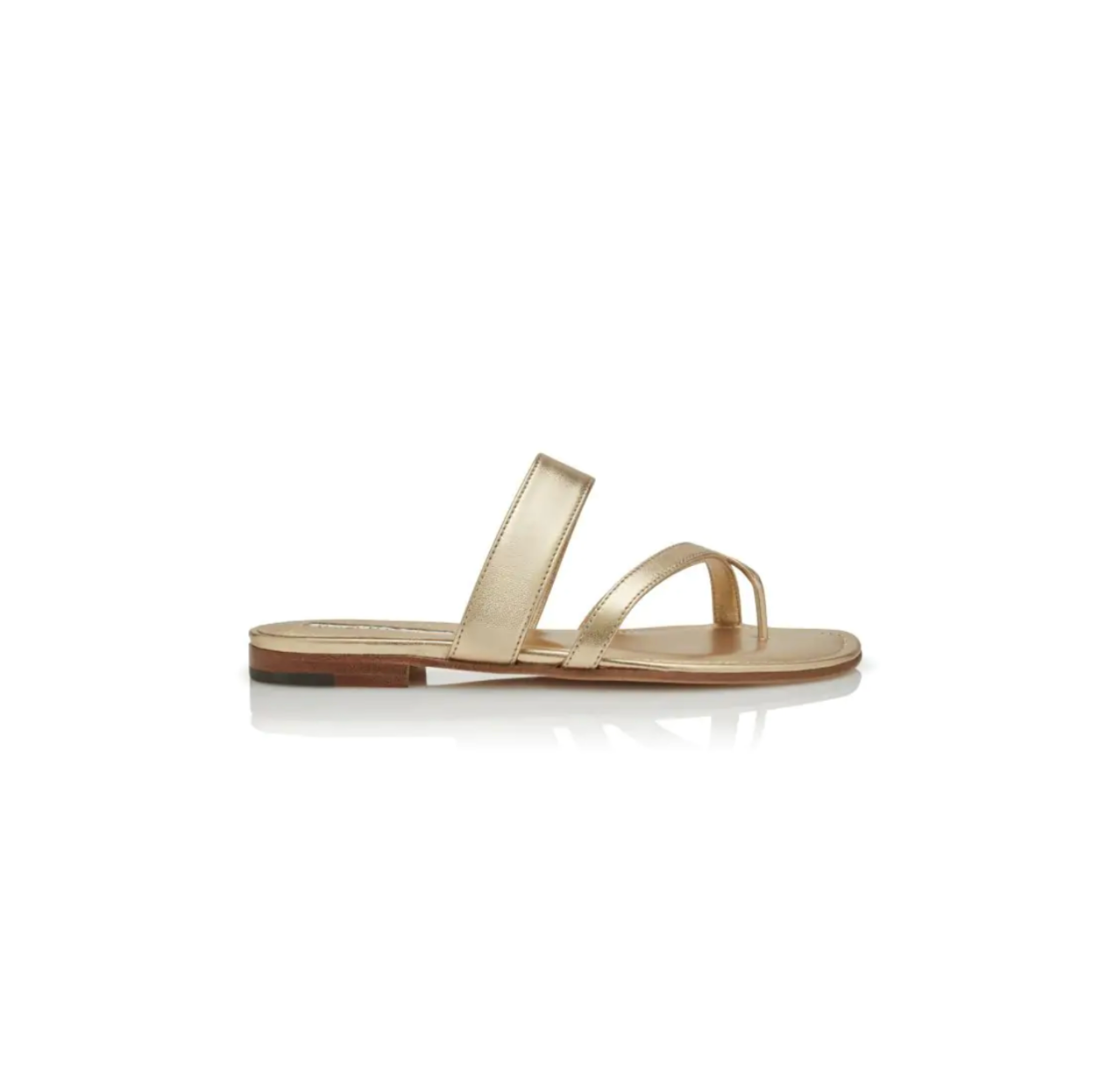 Manolo Blahnik Susa Sandal in Gold