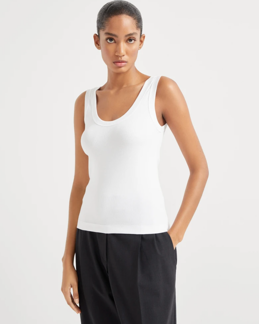 Brunello Cucinelli Ribbed Cotton Tank