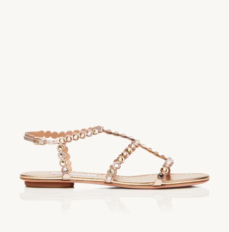 Aquazzura Tequila Sandal in Light Copper