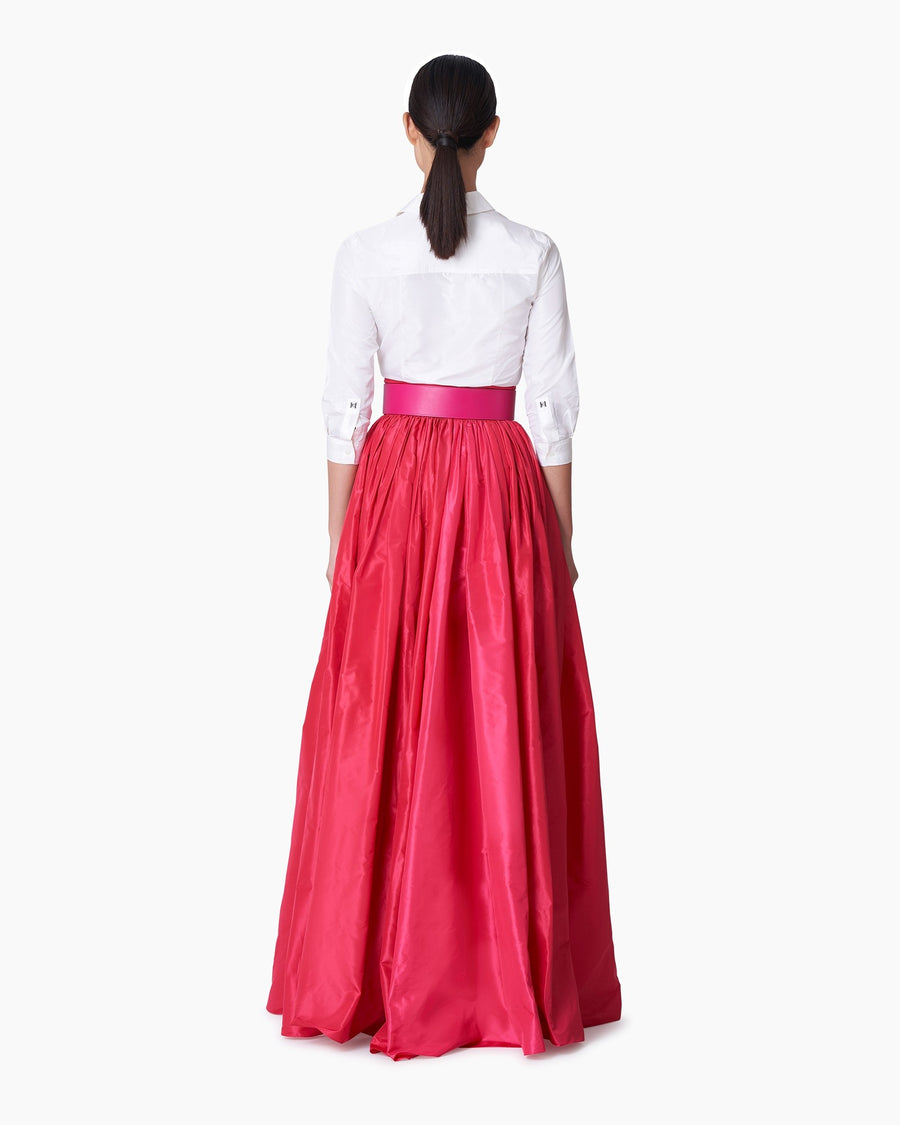 CAROLINA HERRERA SILK TAFFETA BALL SKIRT - POPPY RED