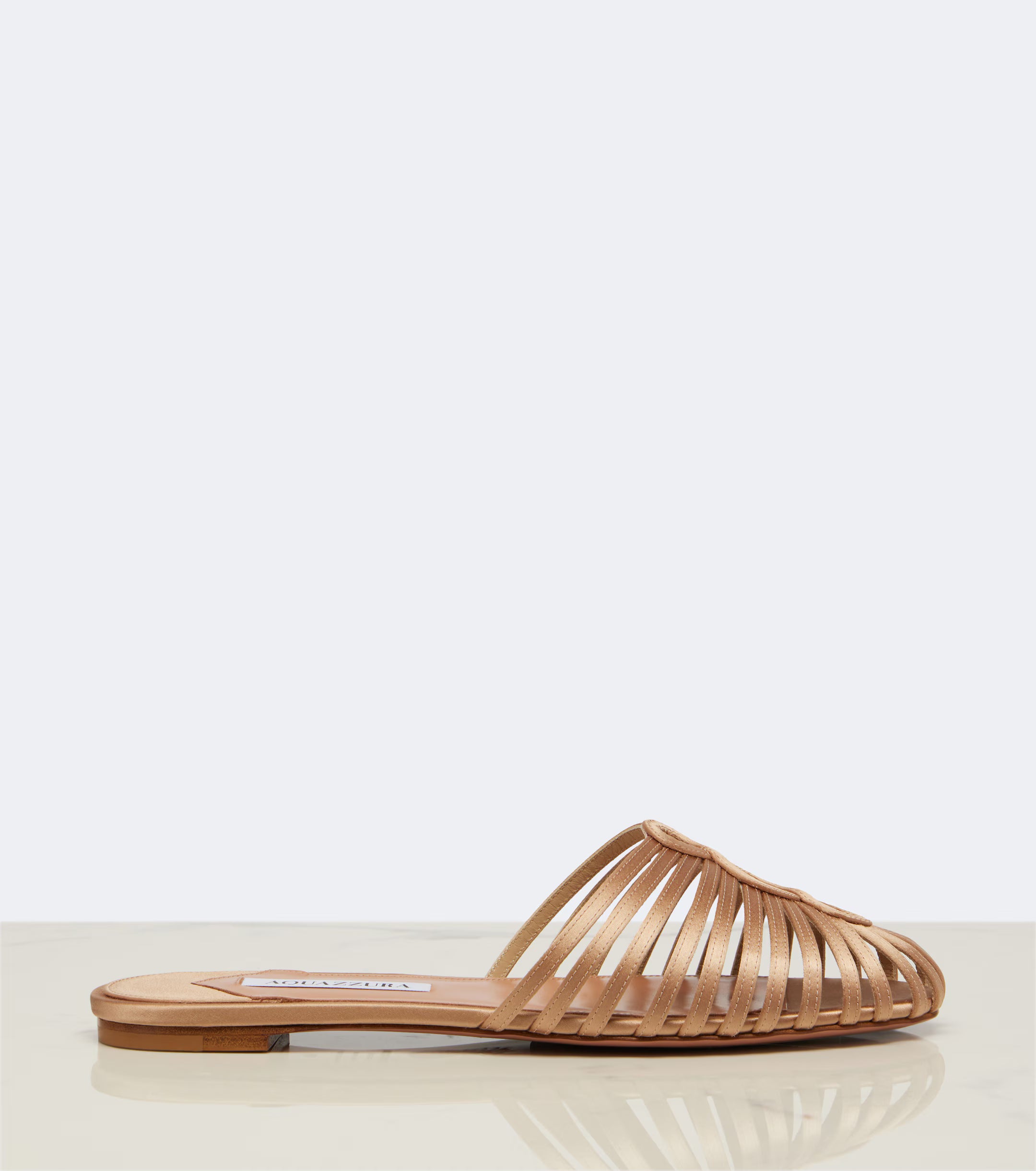 AQUAZZURA SWEET SURRENDER MULE FLAT - LIGHT COPPER