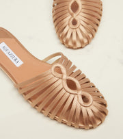 AQUAZZURA SWEET SURRENDER MULE FLAT - LIGHT COPPER