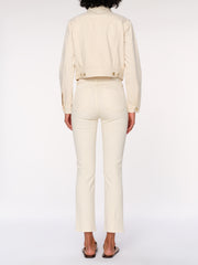 DL1961 MARA STRAIGHT MID RISE  INSTASCULPT ANKLE ECRU