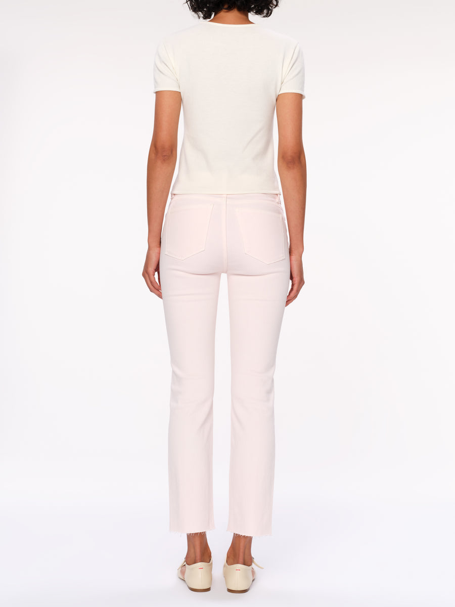 DL1961  MARA STRAIGHT MID RISE INTASCULPT ANKLE PRIMROSE PINK