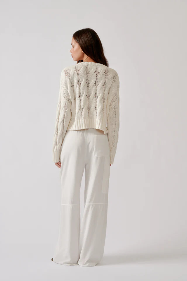 SABLYN TRISTAN D CREWNECK PULLOVER - GARDENIA