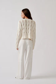 SABLYN TRISTAN D CREWNECK PULLOVER - GARDENIA