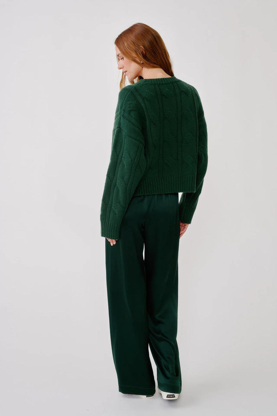 SABLYN TRISTAN CREWNECK PULLOVER - HUNTER GREEN
