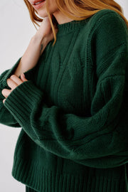 SABLYN TRISTAN CREWNECK PULLOVER - HUNTER GREEN