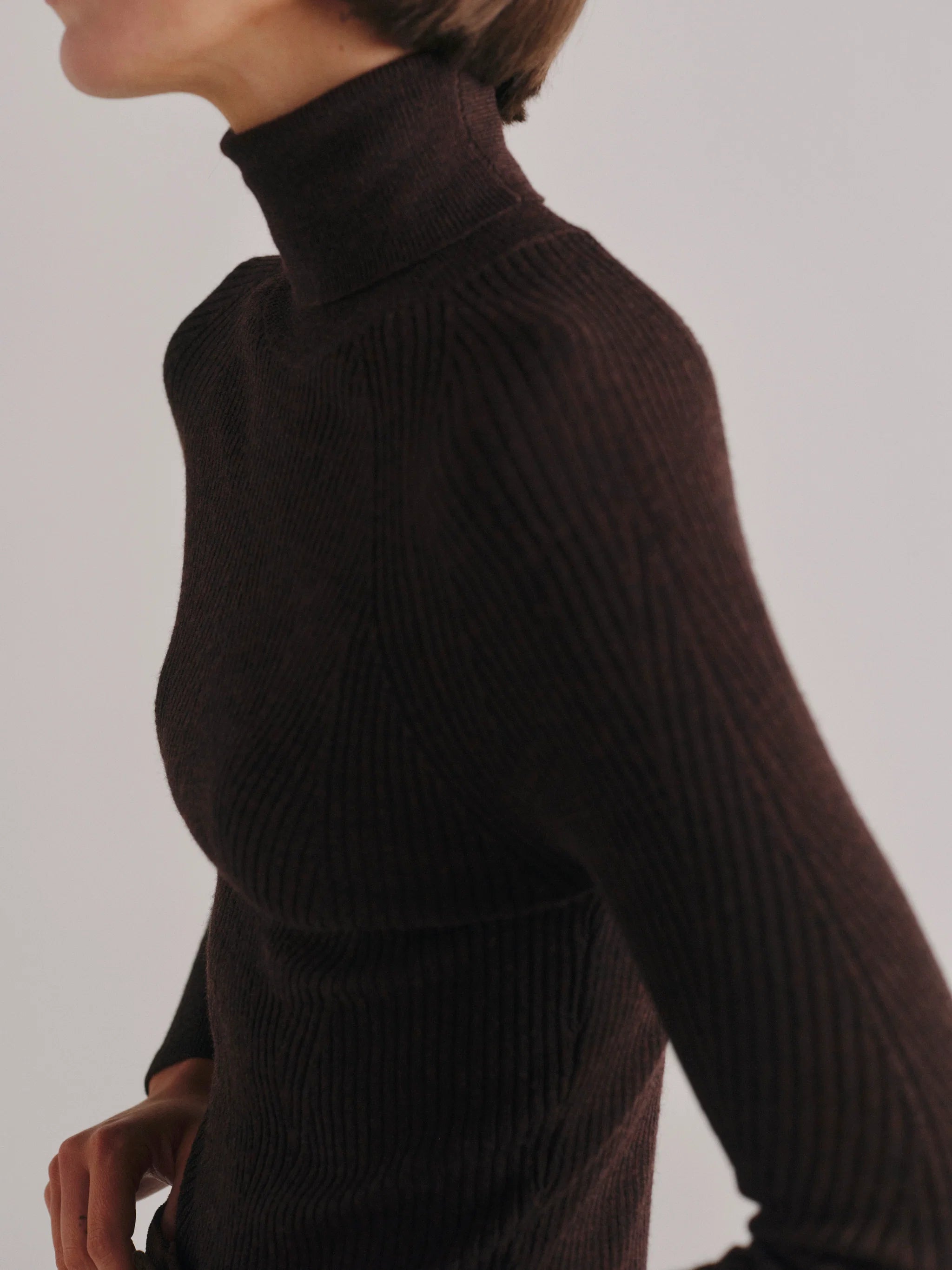 DL1961 TURTLENECK SWEATER - BRUNETTE
