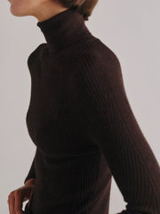 DL1961 TURTLENECK SWEATER - BRUNETTE
