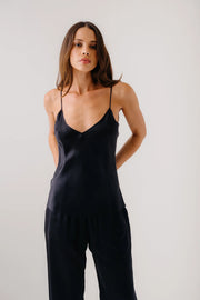 SABLYN GLORIA V-NK BIAS CUT CAMI - BLACK