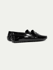 AURELIEN PATENT DRIVING SHOES - BLACK