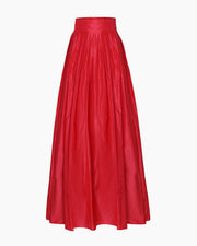 CAROLINA HERRERA SILK TAFFETA BALL SKIRT - POPPY RED