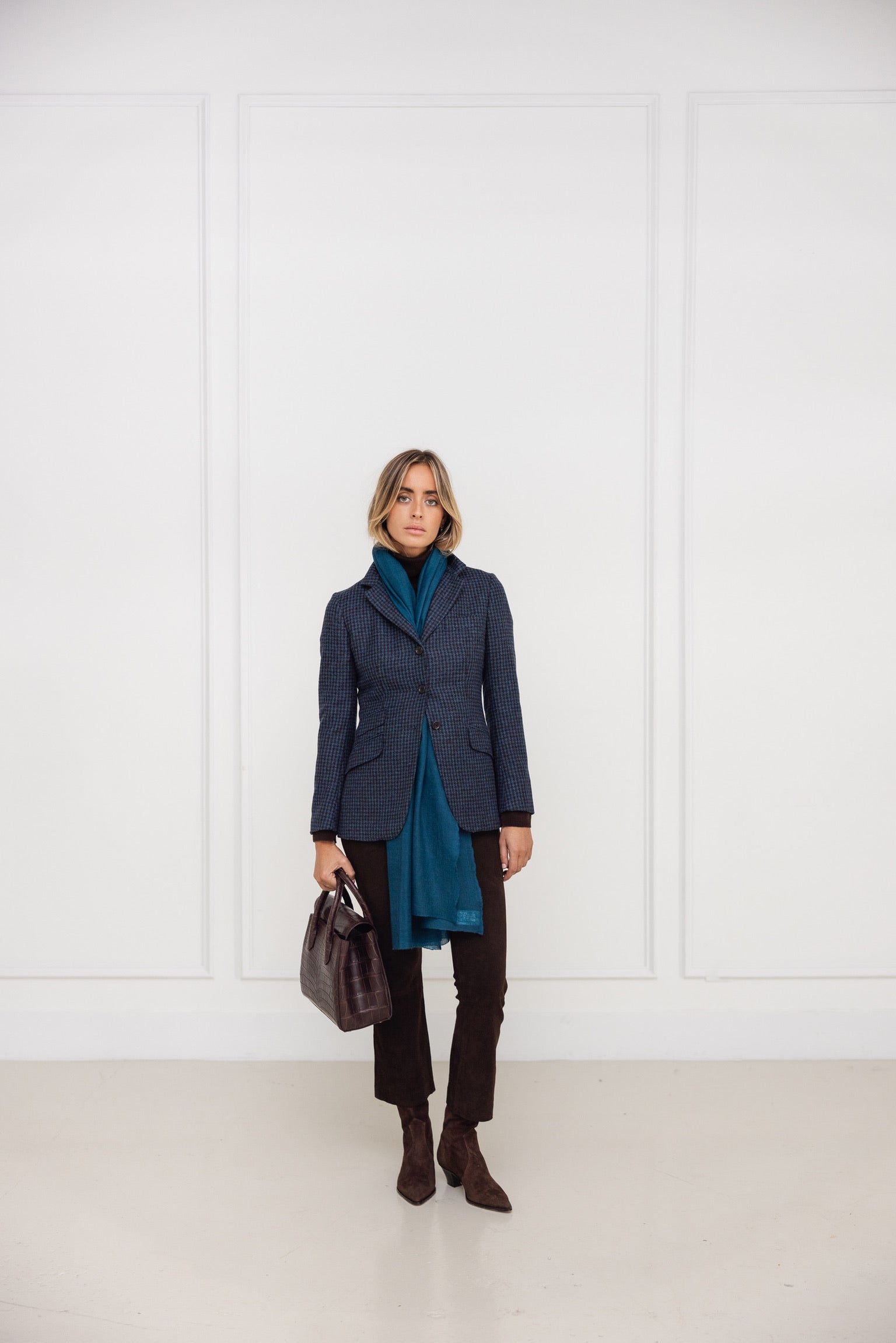 Diane Firsten Jacket in Brown & Teal