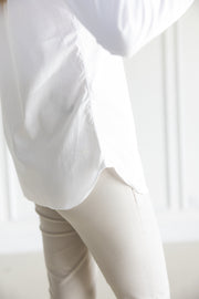 Finamore White Cotton Poplin Shirt