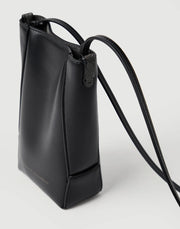 BRUNELLO CUCINELLI PHONE HOLDER IN CALFSKIN WITH MONILI - BLACK