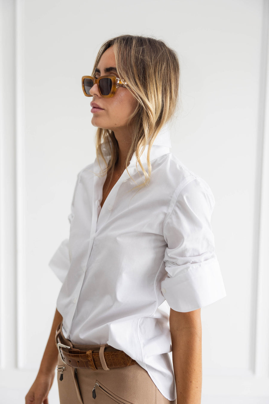 Finamore White Cotton Poplin Shirt