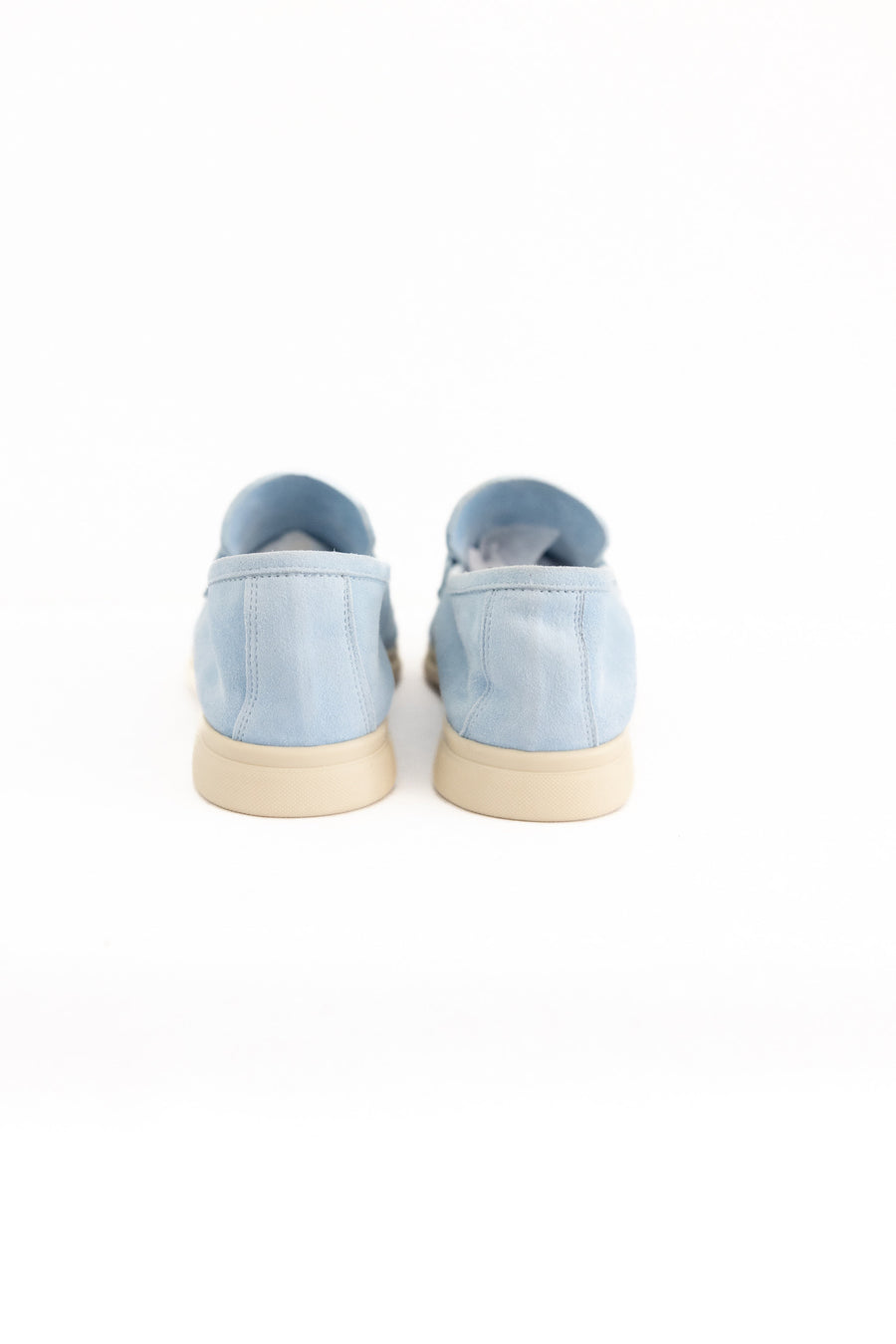 Suede Leather Loafer in Baby Blue