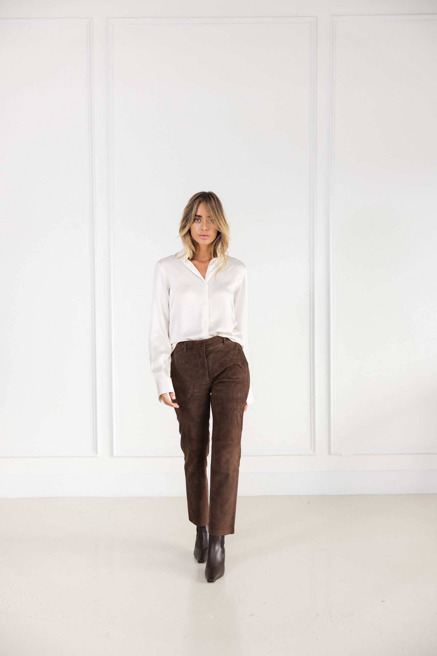 DF ITALIAN MADE SILK SHIRT - WHITE