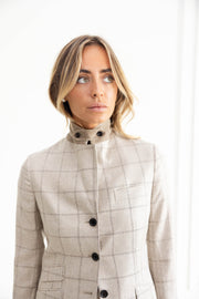 Diane Firsten Silk Windowpane Jacket