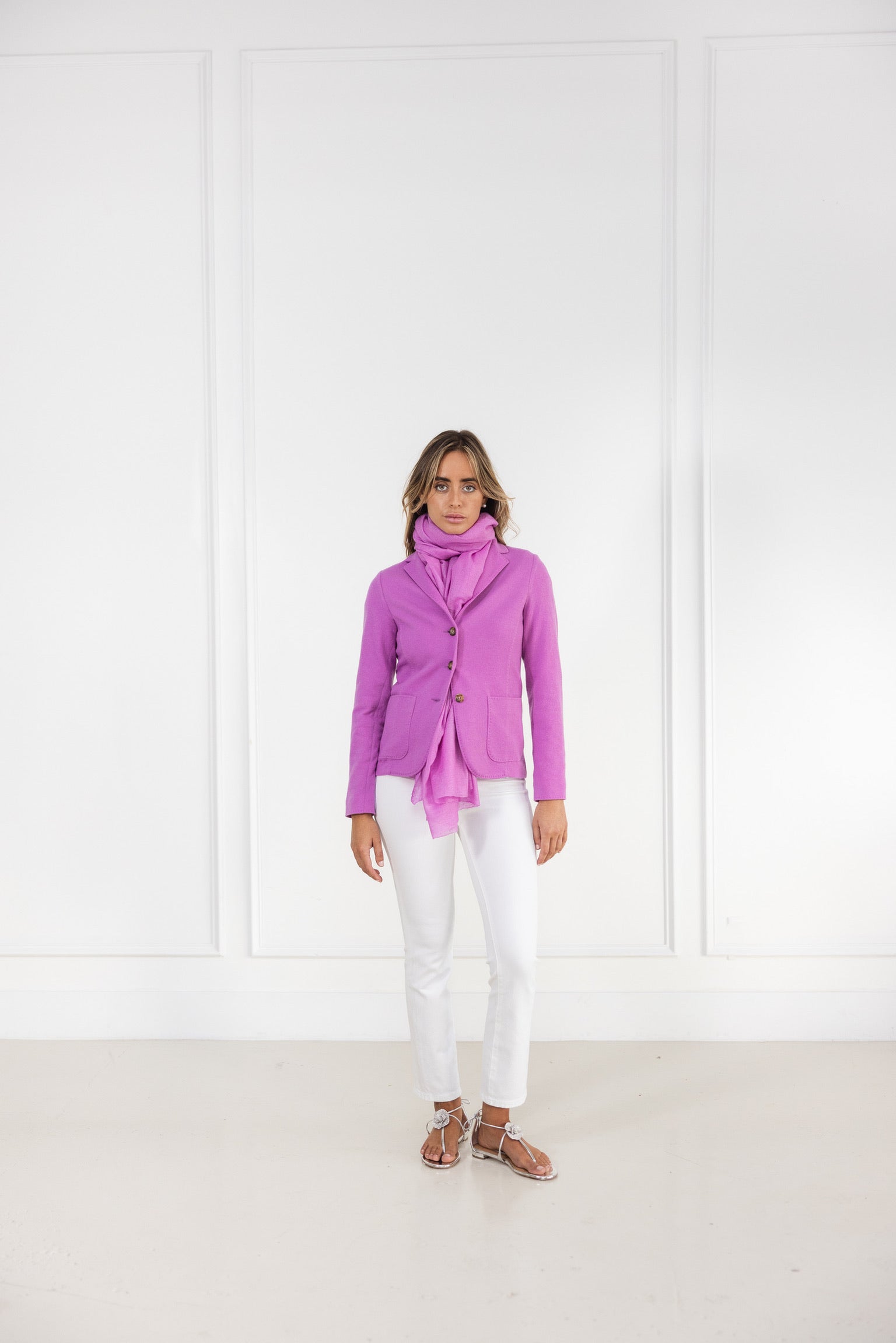 Diane Firsten Patch Pocket Cashmere Jacket